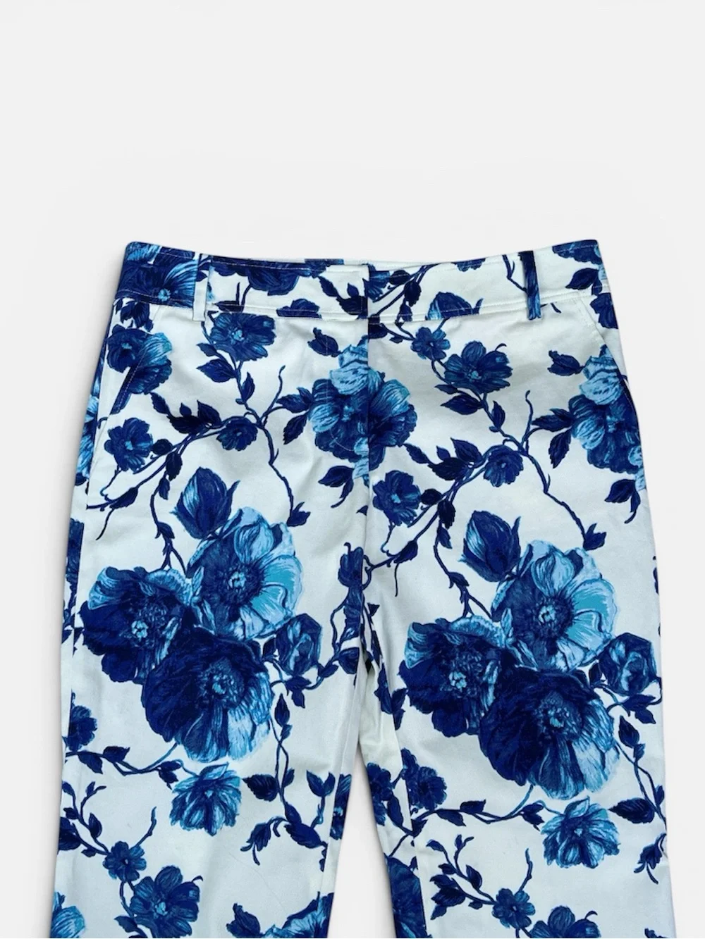 Tory Burch Kara Pant in Blue & White Rosemont Size 6 LIKE NEW